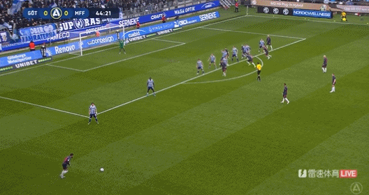 ⚽瑞典超半场：贾格纳主罚任意球打高，哥德堡暂0-0马尔默