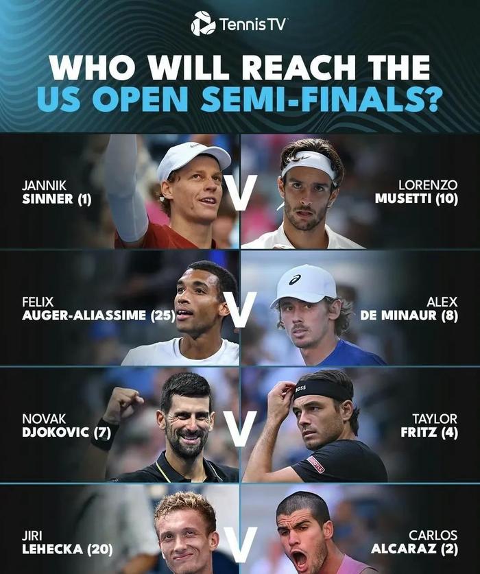 开云平台-美网八强遭网友调侃！女单：内卷乱斗，男单：七小伙围剿一个老人