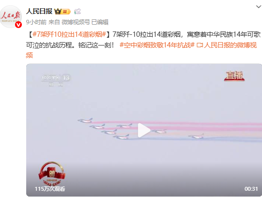 开云官方-装备太强大!在国外大杀四方的歼10,回国阅兵只配拉彩烟!