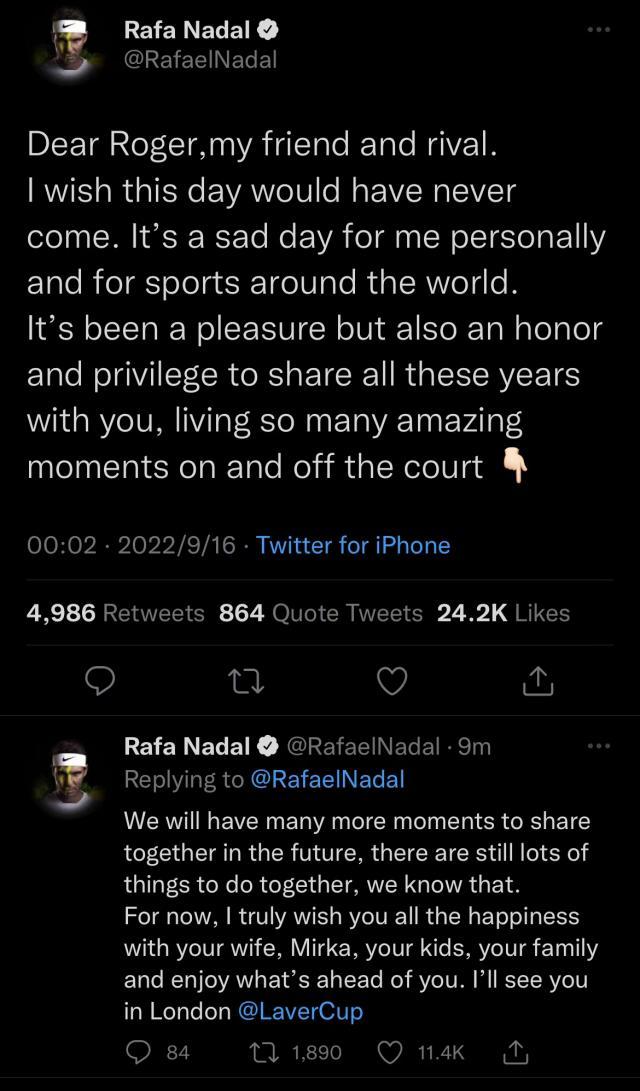 开云下载-网坛群星致敬费德勒 纳达尔：费纳的故事未完待续